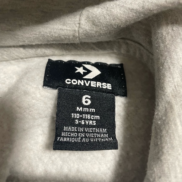 KIDS CONVERSE YOUTH GIRLS CROP HOODIE size medium (5-6) - Picture 3 of 3